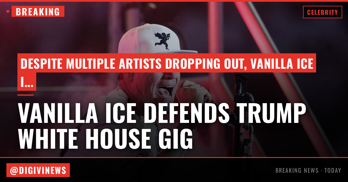 Vanilla Ice Defends Plans to Perform at Trump White House’s ‘Freedom 250’: ‘I’ll Go Play for Putin and I’ll Play in Iran if You Want’