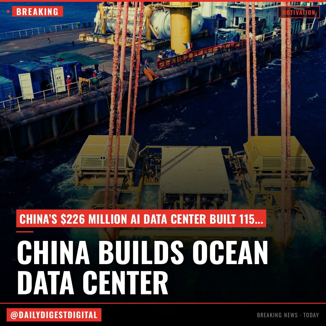 While the U.S. Fights Over Where to Put AI Data Centers, China Just Built One on the Ocean Floor — But How Safe Is It?