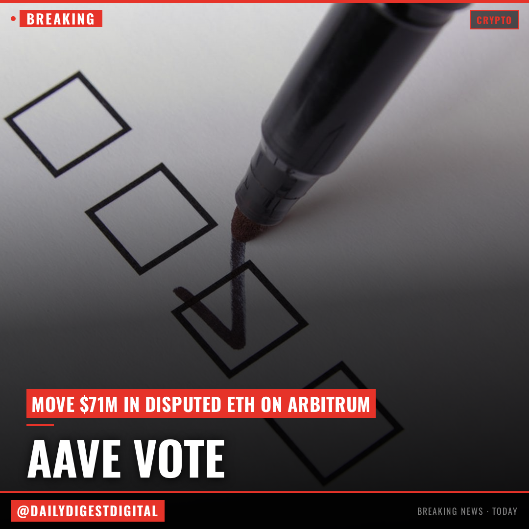 Aave launches binding Arbitrum vote to move $71 million in disputed ETH