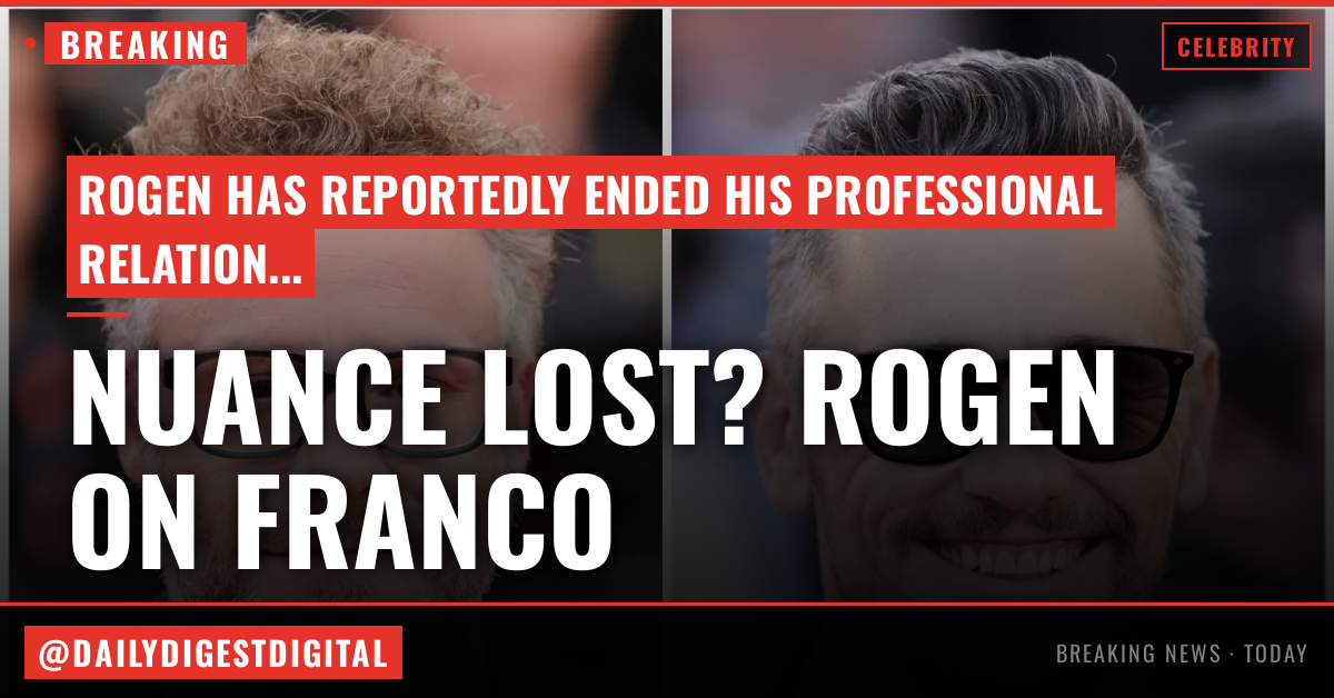 Seth Rogen Has ‘No Plans’ to Work With James Franco Again and Says They Haven’t Spoken in a ‘Long Time’