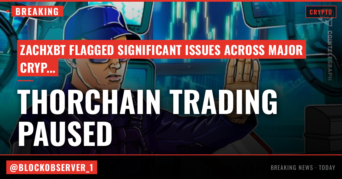 THORChain pauses trading after suspected $10M exploit