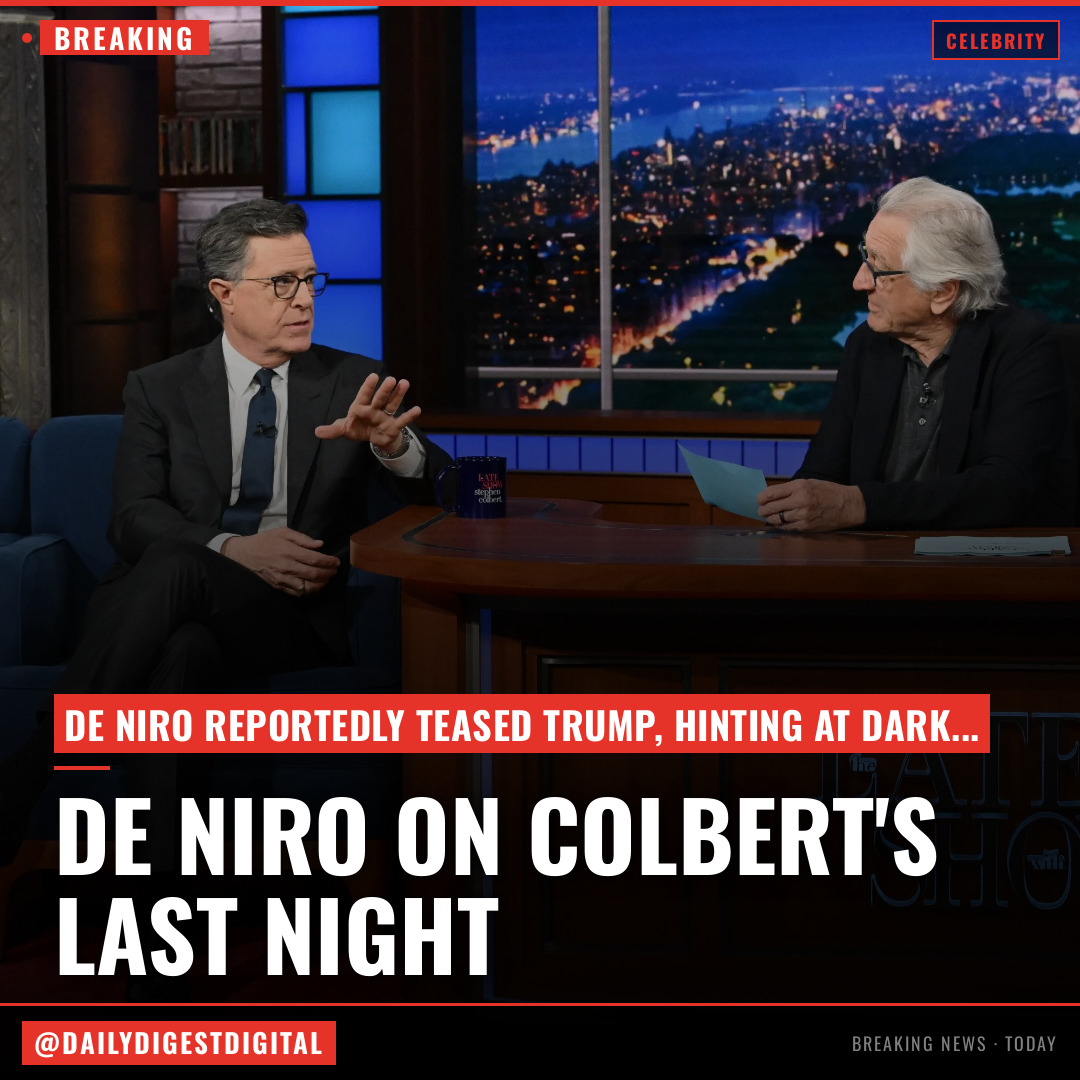 Robert De Niro Sends Off Stephen Colbert by Slamming Trump With Epstein Jab