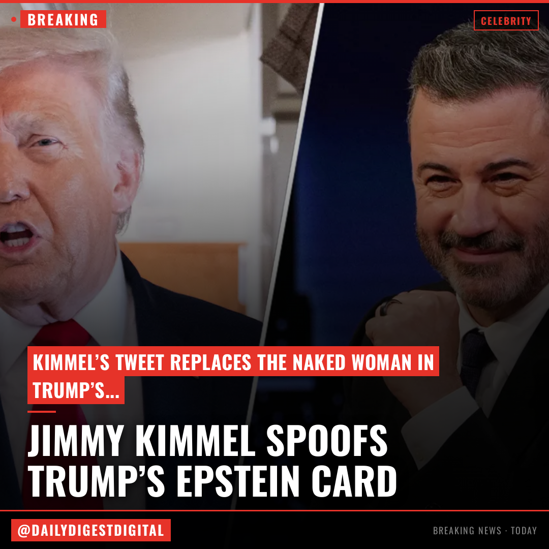 Jimmy Kimmel Spoofs Trump’s Epstein Birthday Card For POTUS’s 80th