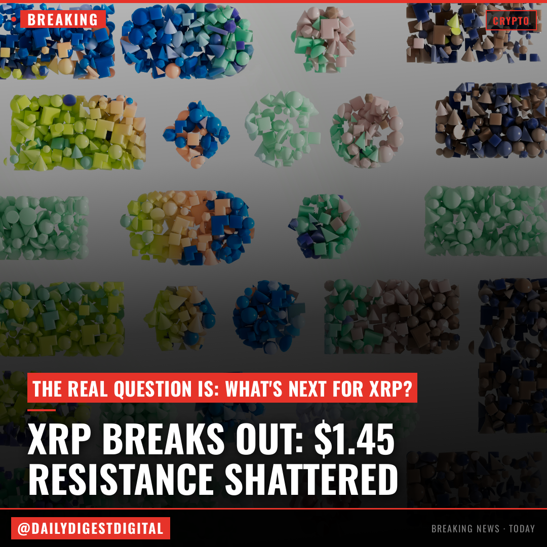 XRP spikes 2.5%, beating bitcoin and ether, in breakout above $1.45