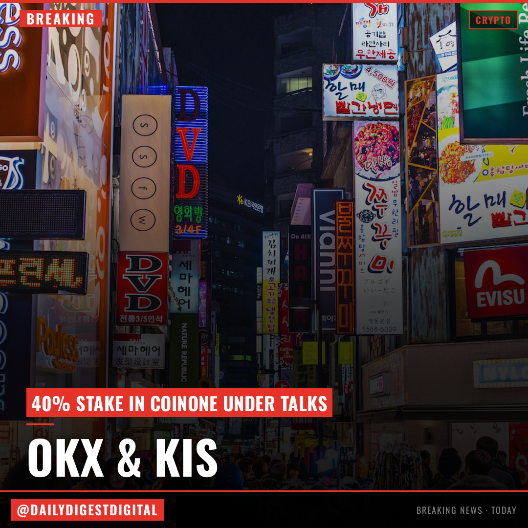 OKX, Korea Investment and Securities said to be in talks for 40% of Coinone