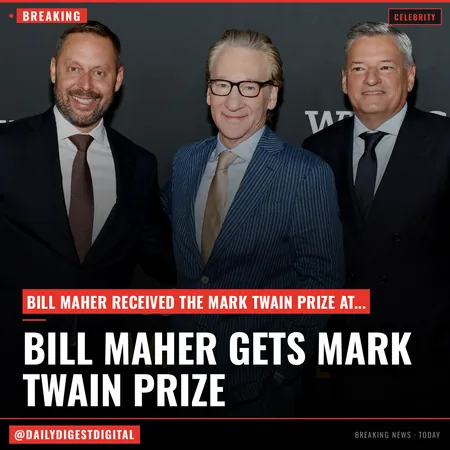 Bill Maher, At Kennedy Center To Receive Mark Twain Prize, Talks About Donald Trump’s Tarp: “Only He Could Think Of That”
