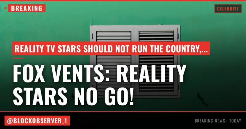 Vivica A. Fox Vents Reality Stars Shouldn't Be Running The Country
