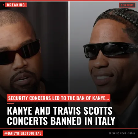 Kanye West and Travis Scott Concerts Banned in Italy