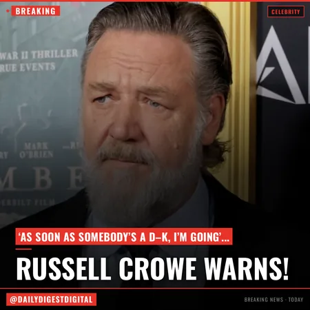 Russell Crowe Warns Crowd of Autograph-Seekers in Paris Not to Push: ‘As Soon as Somebody’s a D–k, 