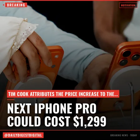 The Next iPhone Pro Could Cost $1,299 — Here’s Why Tim Cook Says It’s ‘Unavoidable’