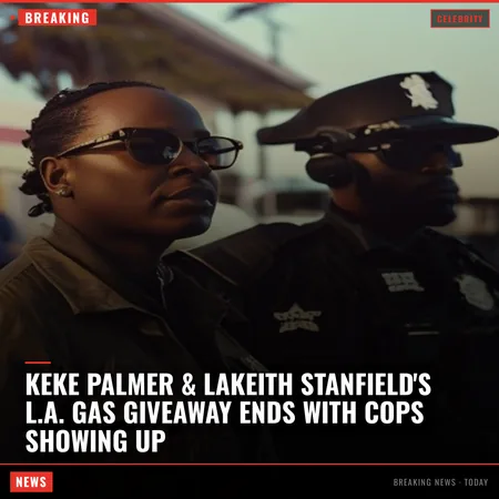 Keke Palmer & LaKeith Stanfield's L.A. Gas Giveaway Ends With Cops Showing Up