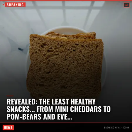 Revealed: The LEAST healthy snacks... from Mini Cheddars to Pom-bears and even lentil chips A new ranking has revealed the least healthy snacks - and